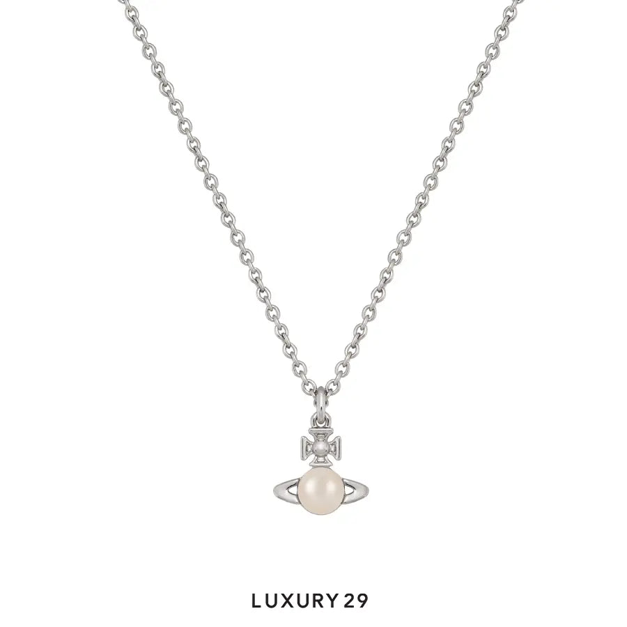 Vivienne Westwood Balbina Pendant Platinum/Creampearl