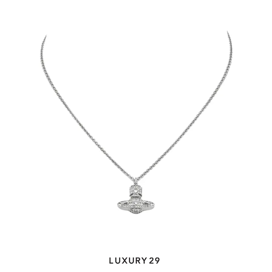 Vivienne Westwood Carmela Bas Relief Pendant Platinum/White CZ VIVIENNE WESTWOOD Luxury29