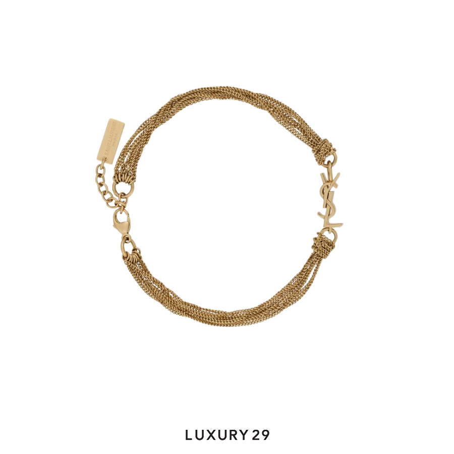YSL Saint Laurent The Cassandre tassel bracelet in metal YSL
