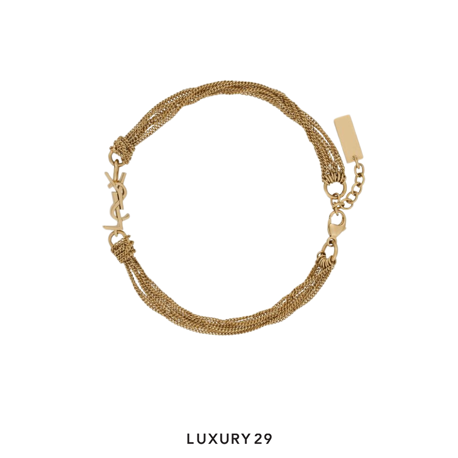 YSL Saint Laurent The Cassandre tassel bracelet in metal YSL
