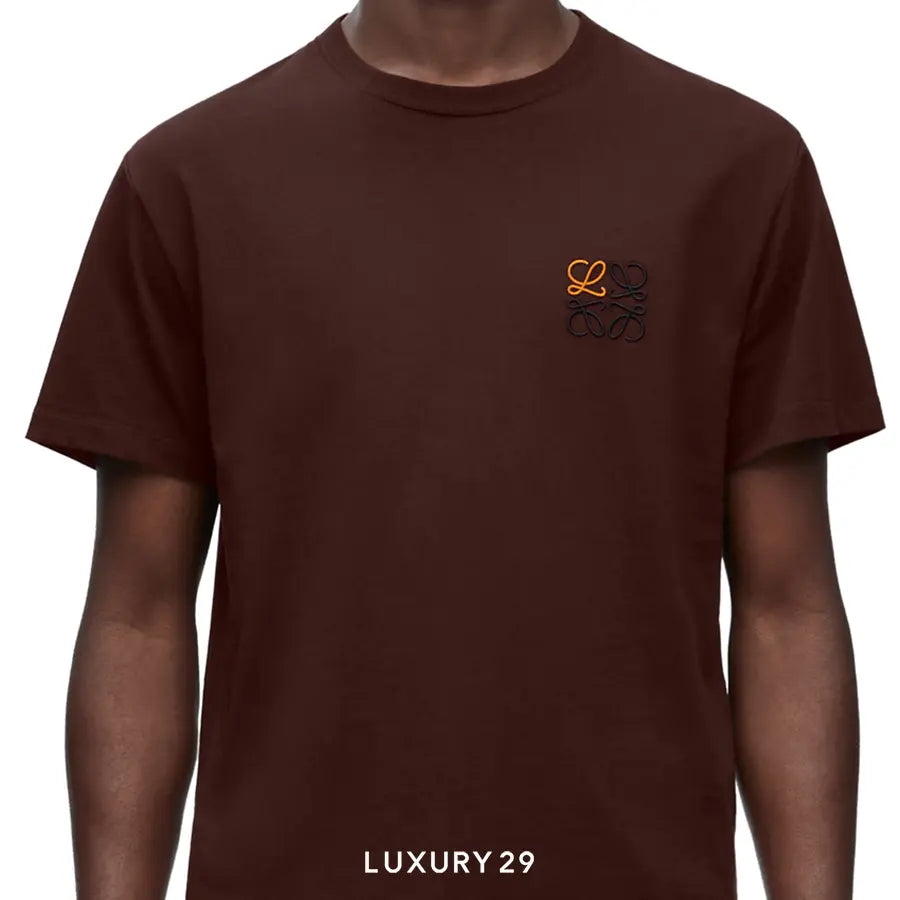 Loewe Regular fit T-shirt in cotton Chocolate Brown LOEWE