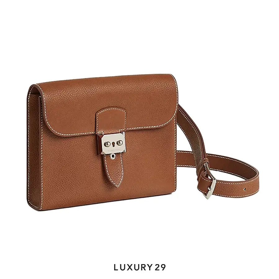 Hermes Sac A Depeches 21 Bag Fauve HERMES