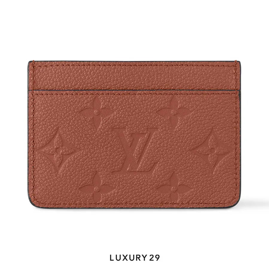 Louis Vuitton LV Card Holder Monogram Empreinte Leather Cognac LOUIS VUITTON
