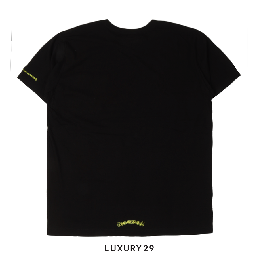 Chrome Hearts Neck Logo T-Shirt Black / Yellow CHROME HEARTS