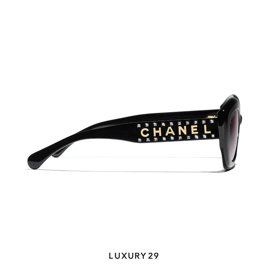 Chanel Square Cat eye sunglasses Pink Lenses CHANEL