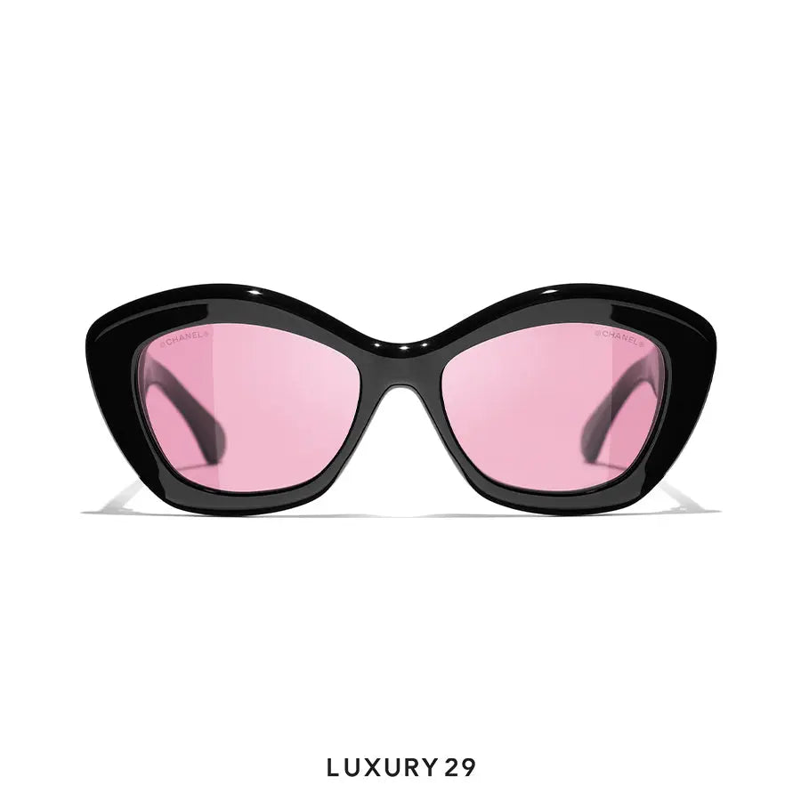 Chanel Square Cat eye sunglasses Pink Lenses