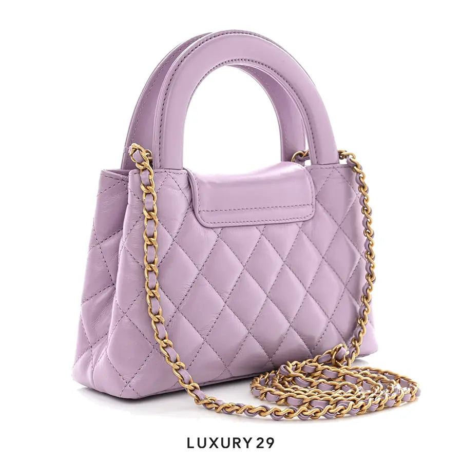 Chanel Mini Shopping Bag Purple CHANEL